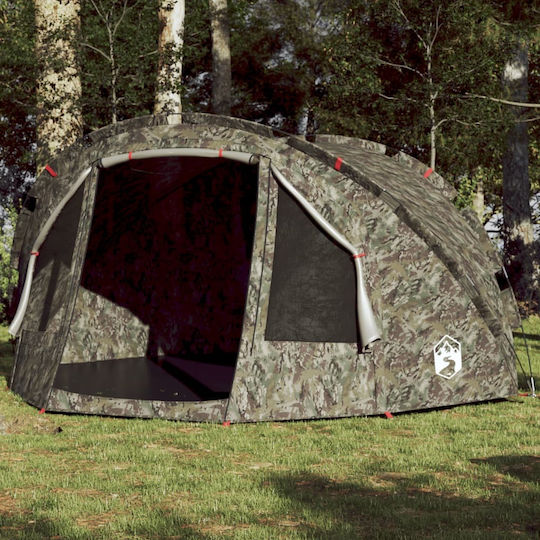 vidaXL Fishing Igloo Green for 4 People 298x236x152cm