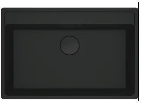 Franke Maris MRG 610-72 TL 1140703903 Drop-In Spüle aus Verbundgranulat B76xT51cm Total Black Matt
