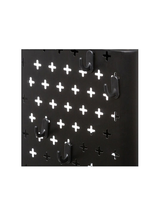 Atmosphera Metallisches Küchenwagen Mit 3 Ebenen Schwarz 51x29,5x76cm