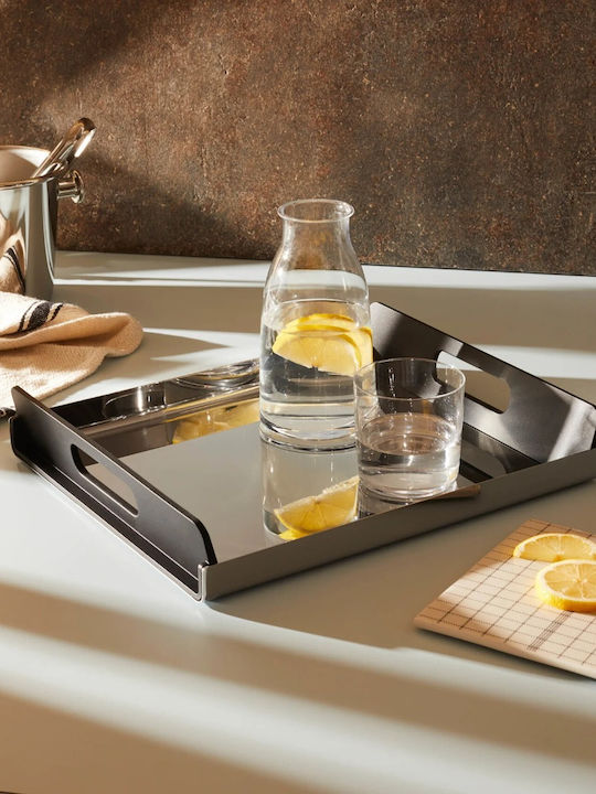 Alessi Неръждаем Поднос за сервиране с Дръжки в Сив Цвят 45x30x6.2см GIA01/45 1бр