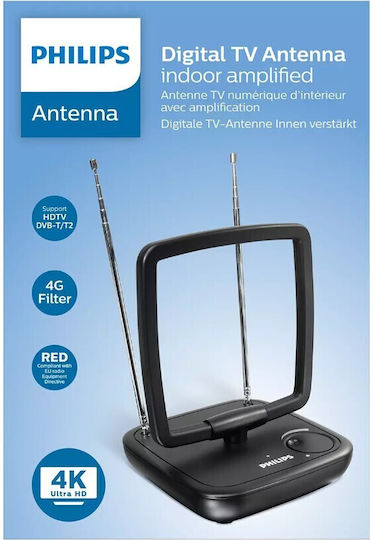 Philips SDV5120 SDV5120/12 Indoor TV Antenna (Does not Require Power Supply) Black
