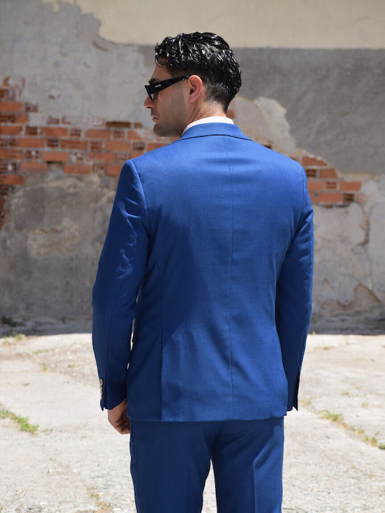 Costum Bărbați Costum bărbați Blue raffia