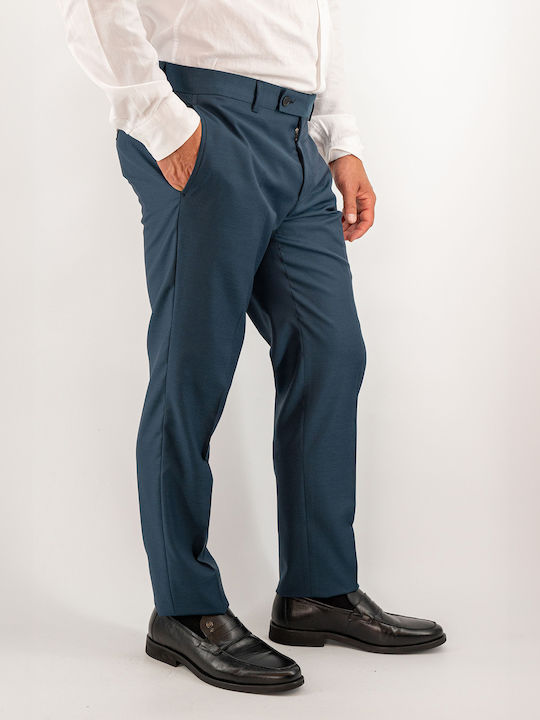 Men's Suit with Vest Petrol Blue