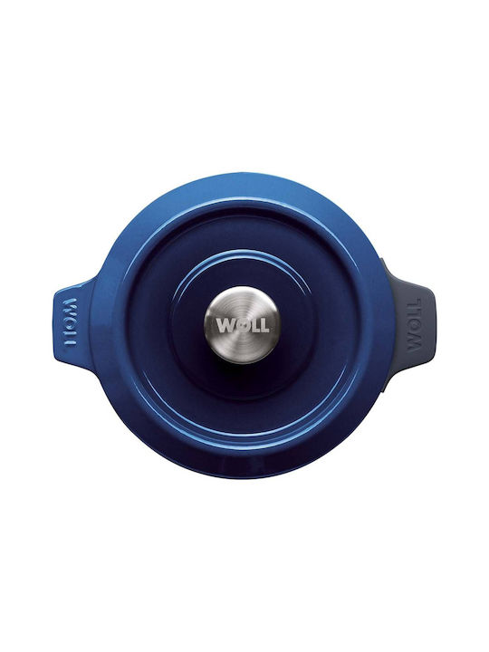 Woll Deep Pot made of Cast Iron 2.8lt / 20cm Cobalt Blue