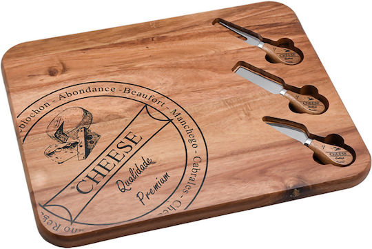 XM-Casa Wooden Cheese Serving Platter 40x20x2.2cm