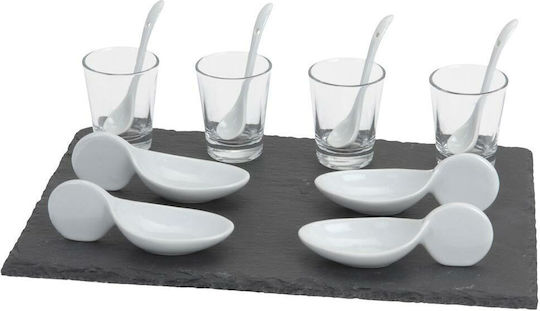 Excellent Houseware Keramik Ordnungshüter 4 Schlitze mit Basis Weiß W20xL31cm 13Stück Excellent Houseware Keramik Ordnungshüter 4 Schlitze mit Basis Weiß W20xL31cm 13Stück