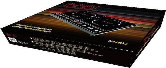 Royalty Line RL-DIP-4000.2 Induction Countertop Double Burner Black