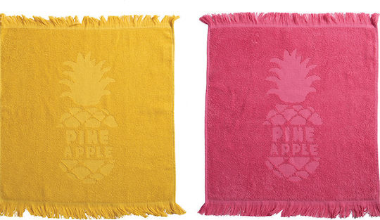 Nef-Nef Homeware Delicious Rose Tea Towel from 100% Cotton in Pink Color 50x50cm