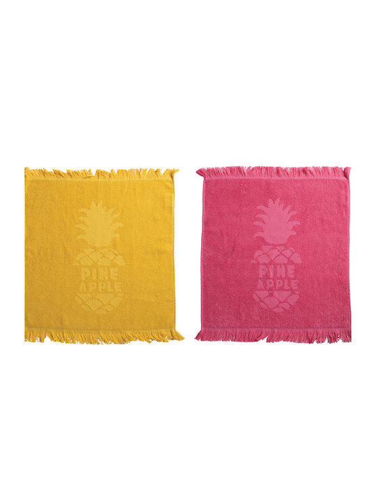 Nef-Nef Homeware Delicious Celery Tea Towel from 100% Cotton in Yellow Color 50x50cm