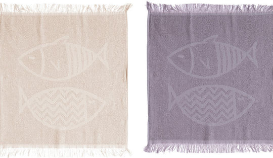 Nef-Nef Homeware Fish Style Grey Geschirrtuch aus 100% Baumwolle in Gray Farbe 50x50cm
