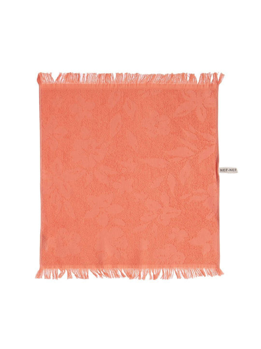Nef-Nef Homeware Valia Coral Tea Towel from 100% Cotton Coral 50x50cm