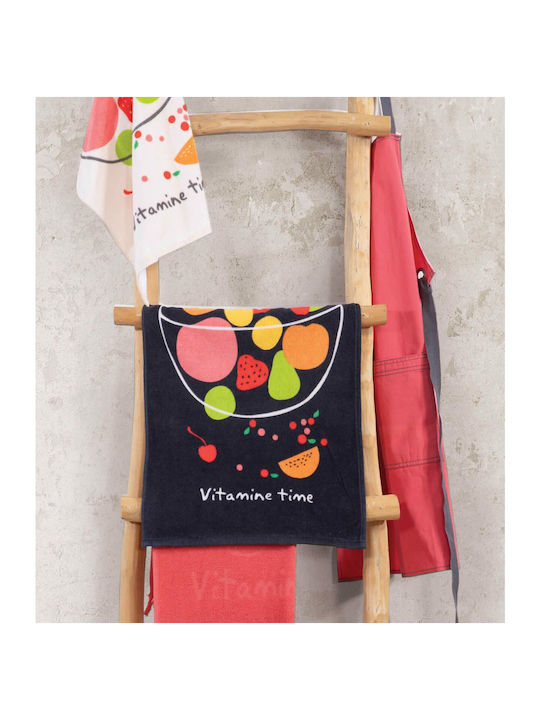 Nef-Nef Homeware Vitamine Time Towel from 100% Cotton in Ecru Color 40x60cm