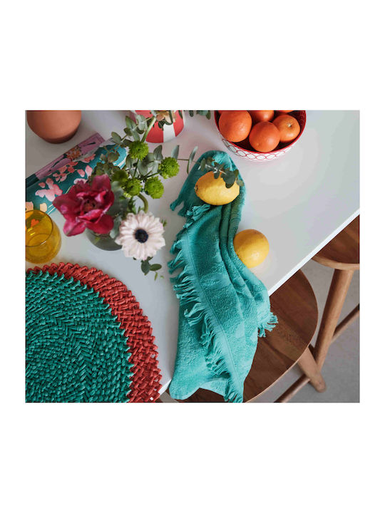 Nef-Nef Homeware Valia Tea Towel from 100% Cotton in Green Color 50x50cm