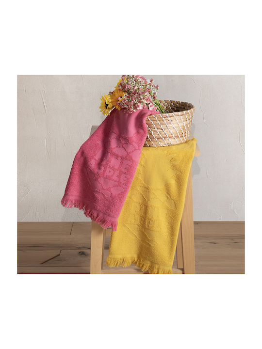 Nef-Nef Homeware Delicious Celery Tea Towel from 100% Cotton in Yellow Color 50x50cm