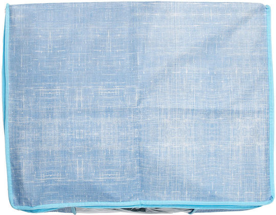 Estia Folk Stoff Aufbewahrungshülle für Kleidung in Blau Farbe 45x60x30cm 1Stück