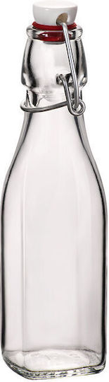 Bormioli Rocco Swing Μπουκάλι Νερού Γυάλινο με Κλιπ Διάφανο 250ml
