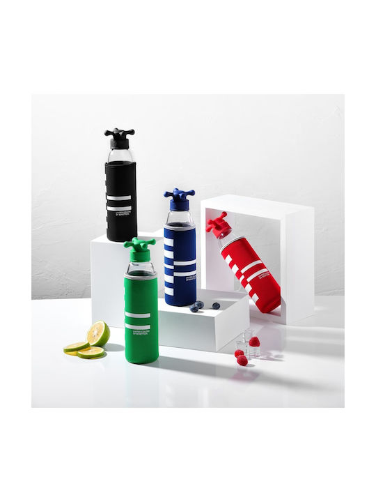 Benetton Bottle Glass with Screw Cap Red 550ml