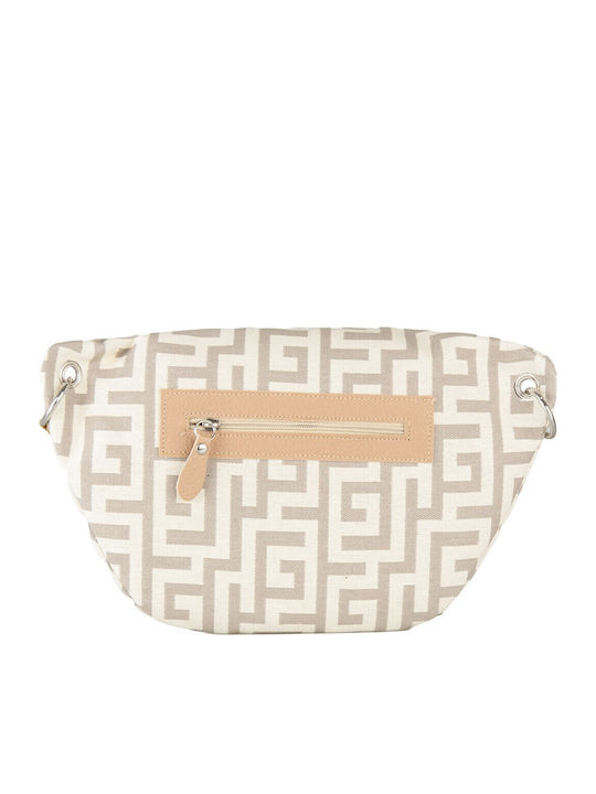 Δίχρωμο Χειροποίητο Υφασμάτινο Bum Bag Τσαντάκι Ag Μπεζ Πούρο Taupe Δίχρωμο Χειροποίητο Υφασμάτινο Bum Bag Τσαντάκι Ag Μπεζ Πούρο Taupe