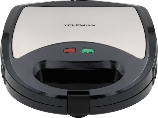 Telemax KJ-302 Sandwich Maker with Removable Plates for for 2 Sandwiches Sandwiches 750W Inox