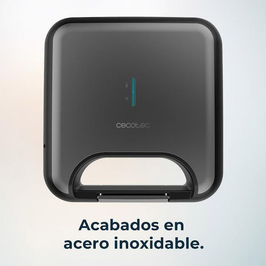 Cecotec Rock’nToast Combo Sandwich Maker with Removable Plates for for 2 Sandwiches Sandwiches 800W Inox