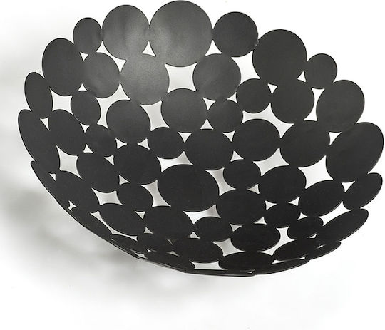 Obstschale Metallisch Schwarz 29x29x8.5cm
