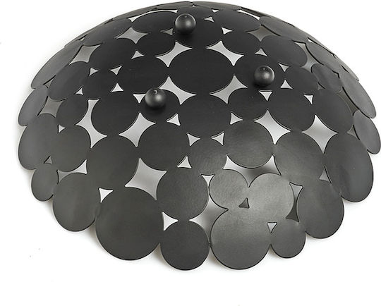 Obstschale Metallisch Schwarz 29x29x8.5cm