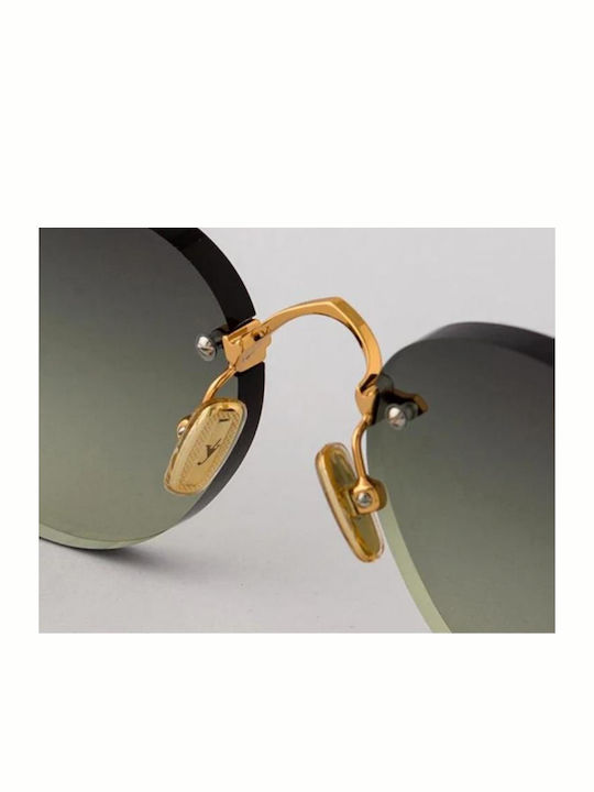 Eyepetizer Unisex Γυαλιά Ηλίου με Χρυσό Μεταλλικό Σκελετό και Πράσινο Ντεγκραντέ Φακό OXFORD C. 4-54