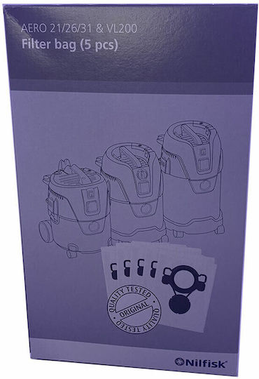 Nilfisk Vacuum Cleaner Bags 5pcs Compatible with Vacuum Cleaner Nilfisk