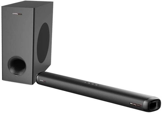 Crystal Audio CASB360 Soundbar 2.1.2 Bluetooth και HDMI 360W με Τηλεχειριστήριο Μαύρο