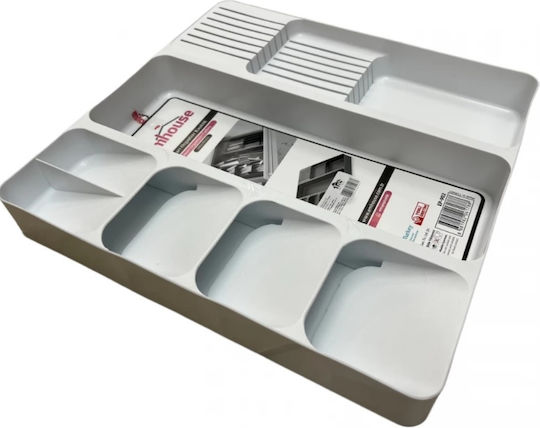 TnS Tăvi Pentru Tacâmuri De Sertar Din Plastic 39x38x5cm Albă
