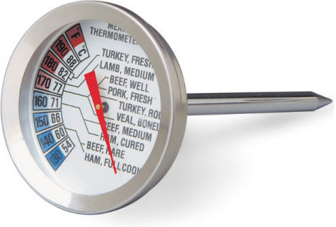 Lacor Einstechthermometer für Fleisch Analog Thermometer Backofen +54°C / +88°C