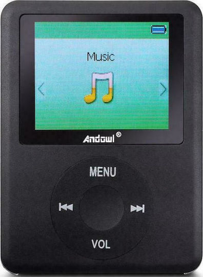 Andowl AN-Q-C990 MP4 Player (8GB) with TFT Screen 1.8" Black