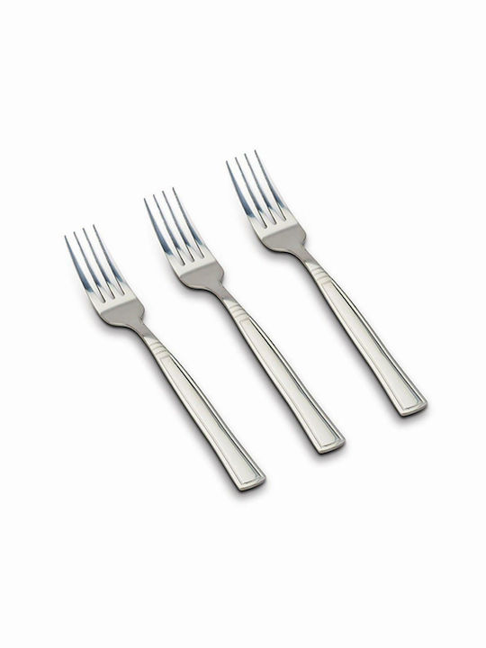 Nava Acer Set de Furculițe Fructe/Desert Inoxidabile Argintiu 3buc