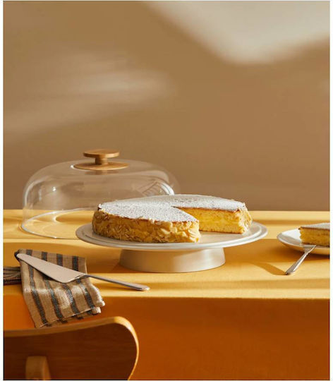 Alessi Kuchenständer Porzellan mit Deckel & Fuß Gray 31.6x31.6cm