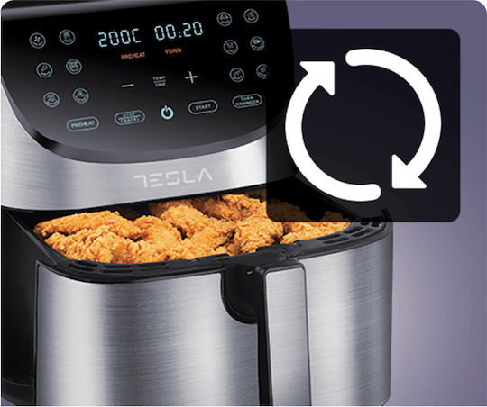 Tesla Air Fryer με Wi-Fi 7lt Μαύρο AF701BX