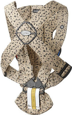 BabyBjorn Rückentrage Mini Woven Print Beige/Dark Grey mit Maximalgewicht 11kg