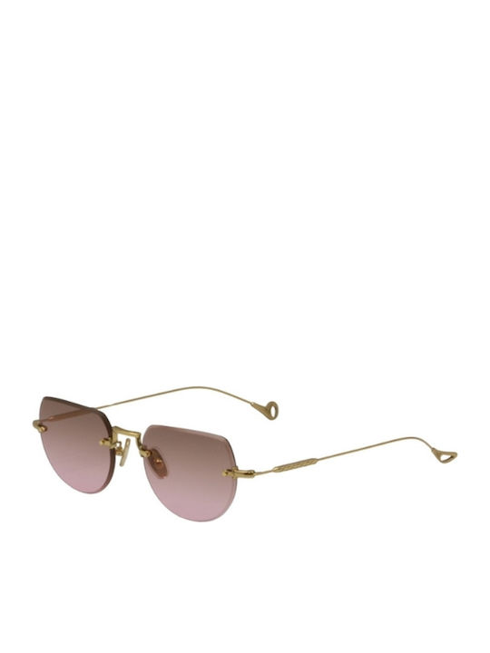 Eyepetizer Women's Sunglasses with Gold Metal Frame and Pink Gradient Lens DRIVE-C.4-44