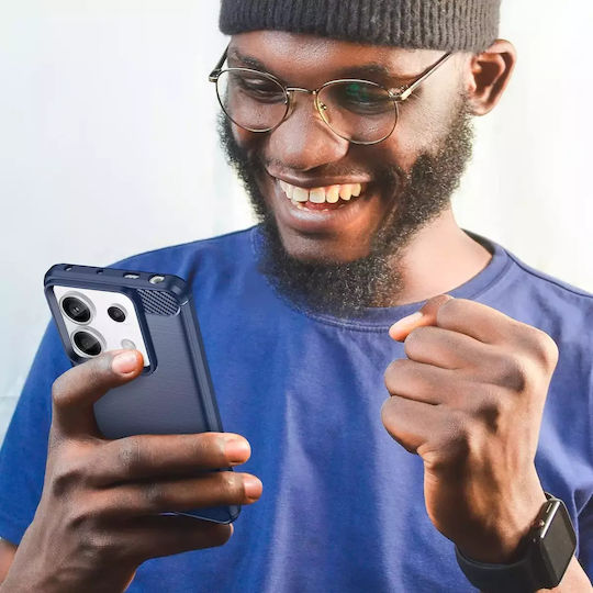 Hurtel Carbon Back Cover Σιλικόνης Μπλε (Redmi Note 13 5G)