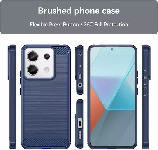 Hurtel Carbon Back Cover Σιλικόνης Μπλε (Redmi Note 13 5G)