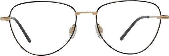 Rodenstock Weiblich Metallisch Brillenrahmen Katzenauge aus Titan Schwarz R7104 A