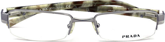 Prada Men's Metal Silver Prescription Eyeglass Frame PRVPR64 1BC1O1