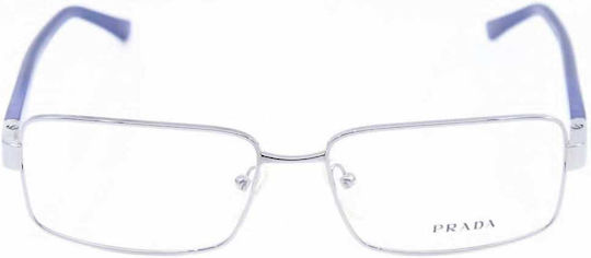 Prada Мъжки Металик Рамки За Очилa Сребристи PRVPR61 5AV1O1