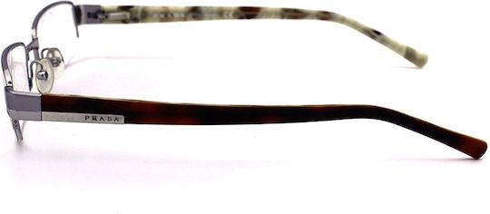 Prada Men's Metal Silver Prescription Eyeglass Frame PRVPR64 1BC1O1