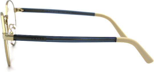 Prada Men's Metal Prescription Eyeglass Frame Gold PRVPR52 5AK1O1