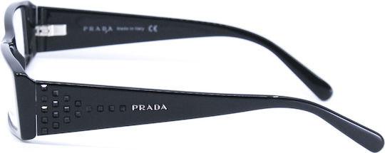 Prada Дамски Ацетатен Черен Рамки за очила PRVPR14 VPR14I