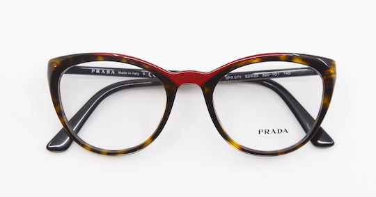Prada Дамски Ацетатен Рамка Котешко Око Кафяв PRVPR07 3201O1