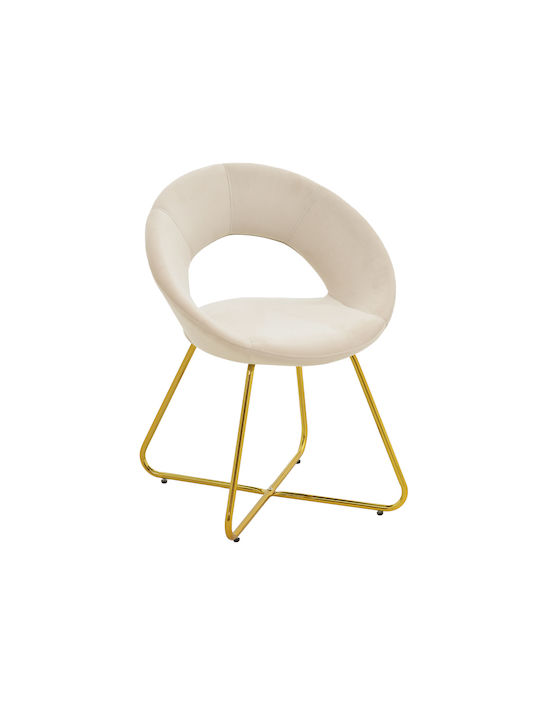 Valentina Stühle Speisesaal Beige 1Stück 65x60x82cm