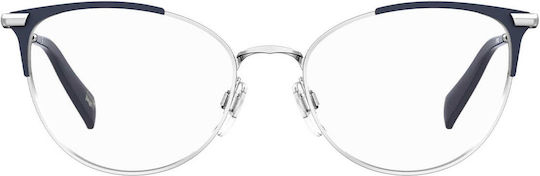 Levi's Women's Metal Butterfly Silver Prescription Eyeglass Frame LV5025 DOH