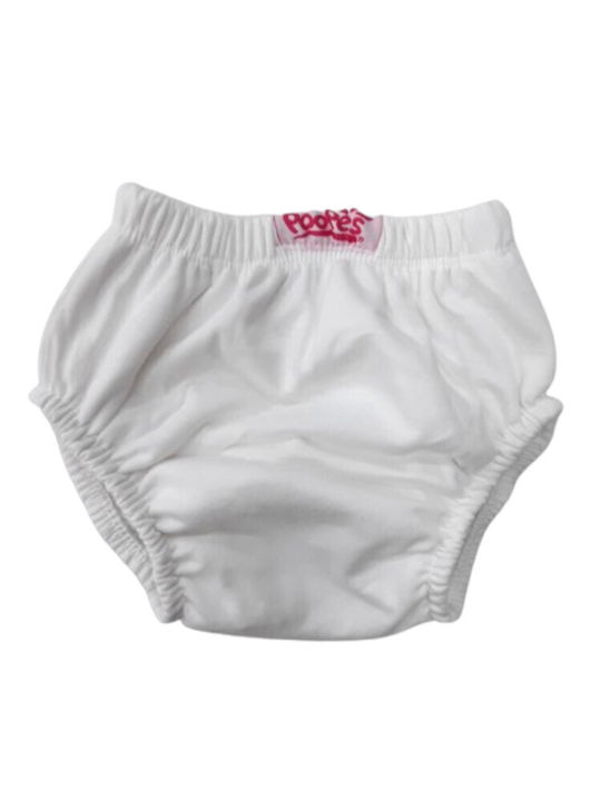 Poopes Kids Diaper Underwear White