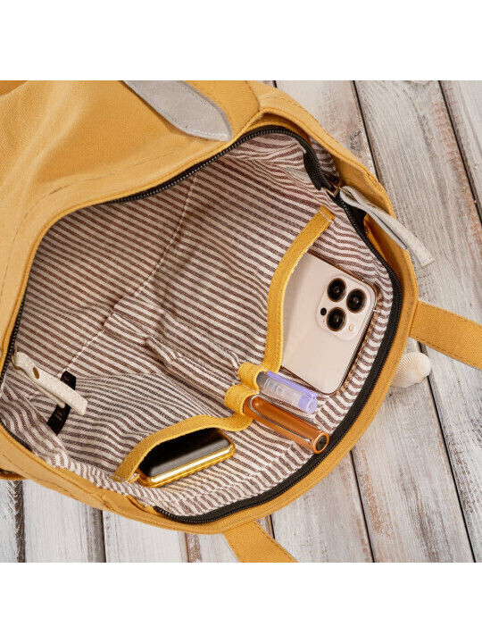 Leder Damentasche Shopper Schultertasche Gelb